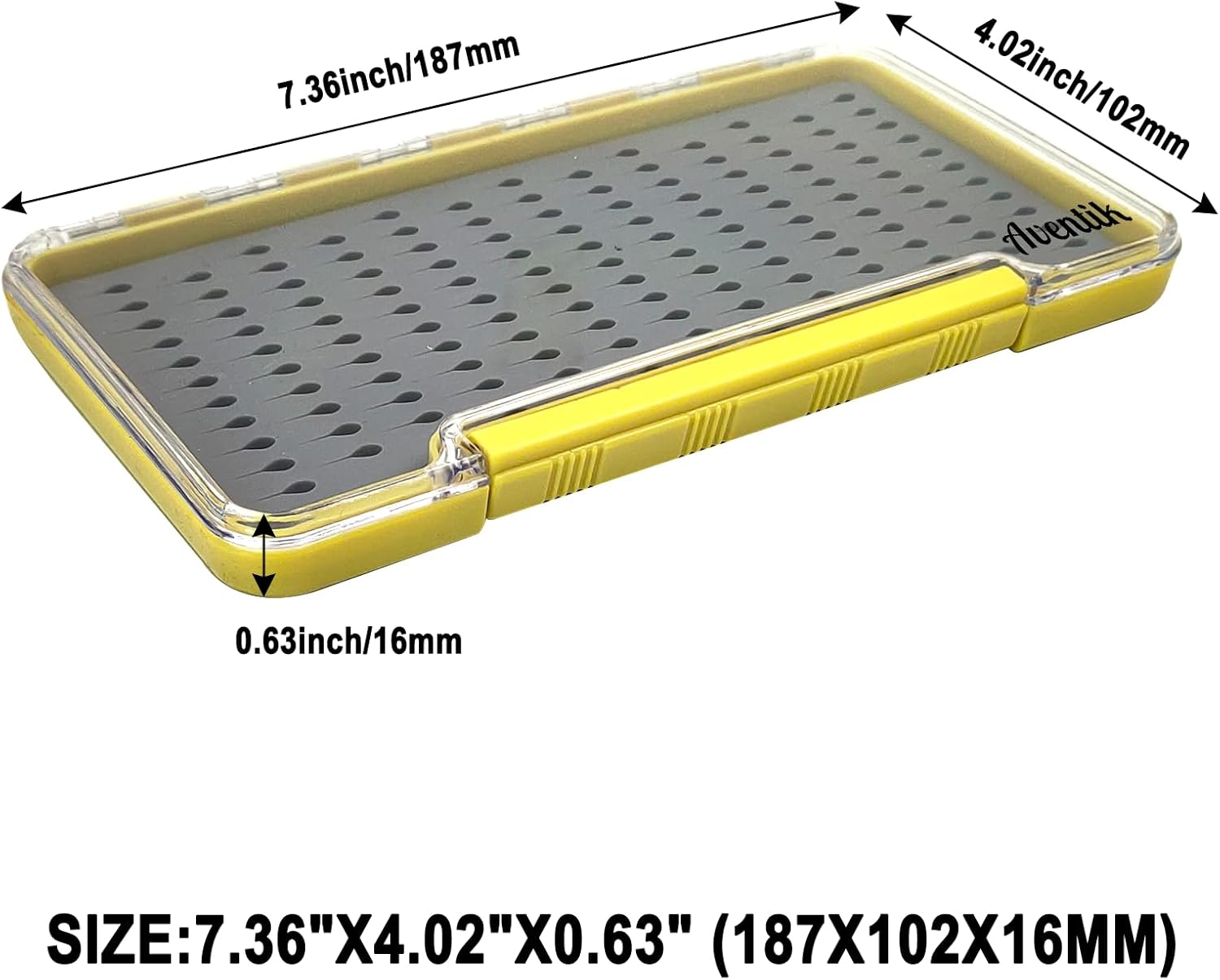 Aventik Fly Fishing Boxes Silicone Super Slim Fishing Storage Fishing Tackle Case Waterproof Best Pocket Sizes 7.36"X4.02"X0.63"/5.39"X3.74" X0.63'(2pc-g048lt) - Image 2
