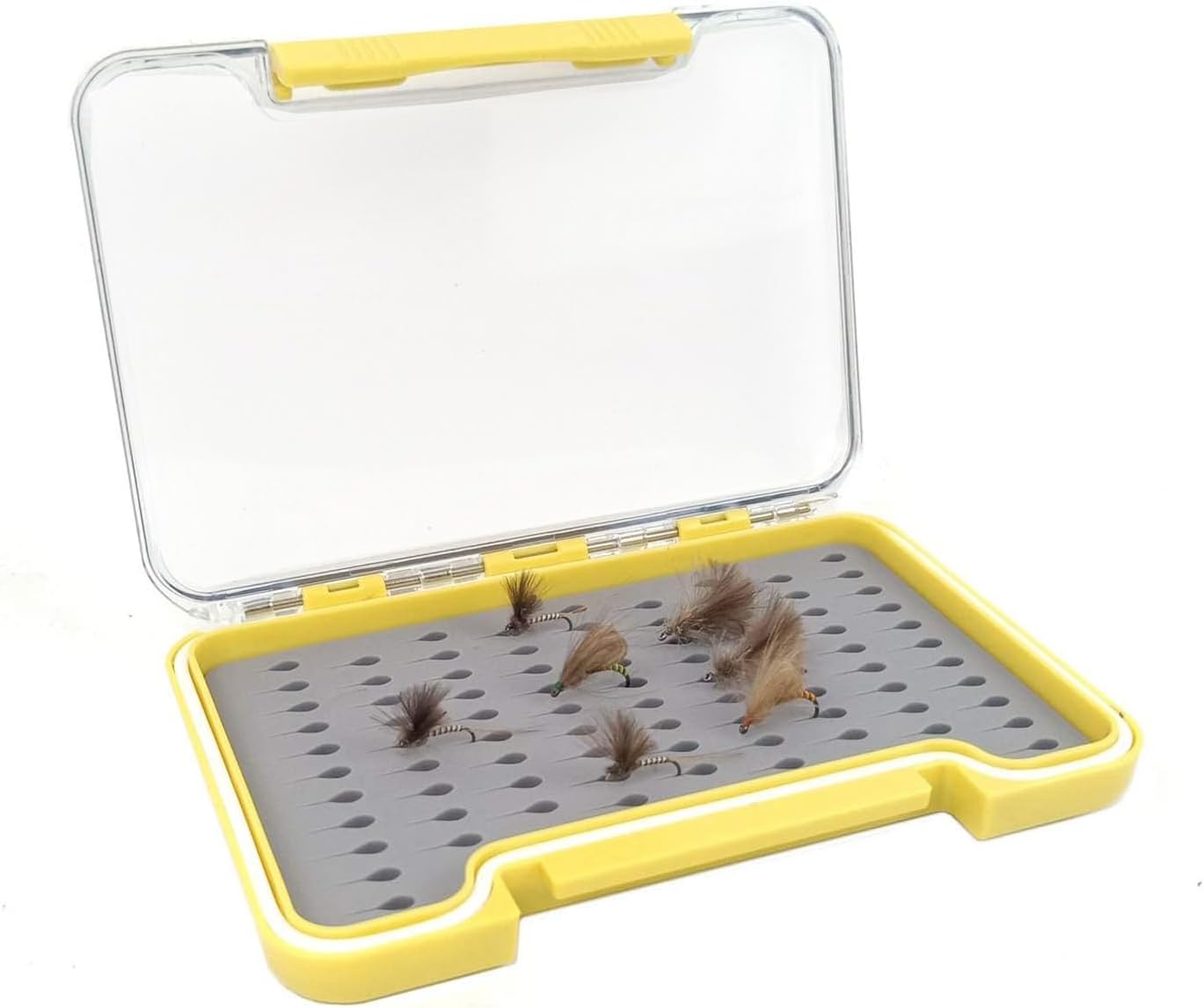 Aventik Fly Fishing Boxes Silicone Super Slim Fishing Storage Fishing Tackle Case Waterproof Best Pocket Sizes 7.36"X4.02"X0.63"/5.39"X3.74" X0.63'(2pc-g048lt) - Image 4